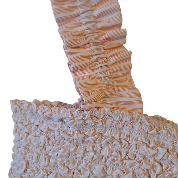 Petersyn Tami Melon Color Striped Smocked Top - Size M - Picture 9 of 12